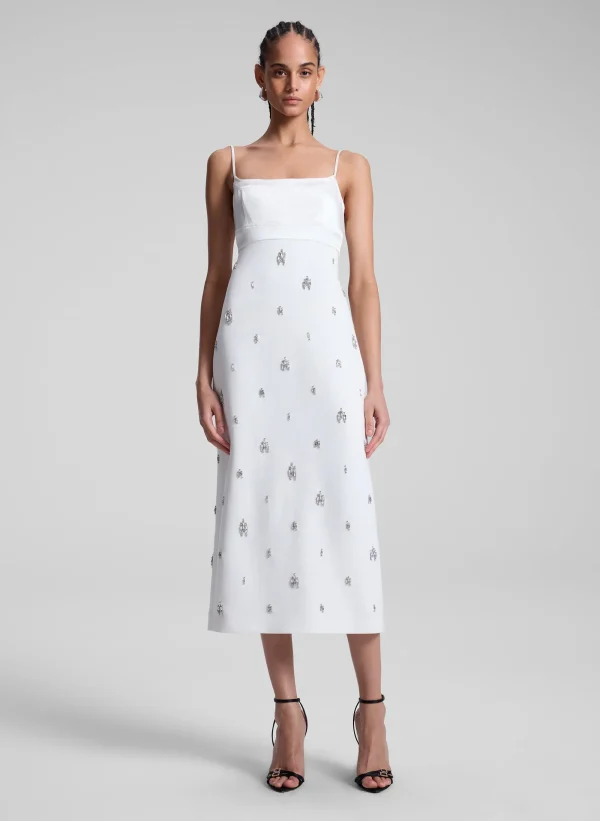 Women A.L.C. Dresses>Alana Embellished Midi Dress