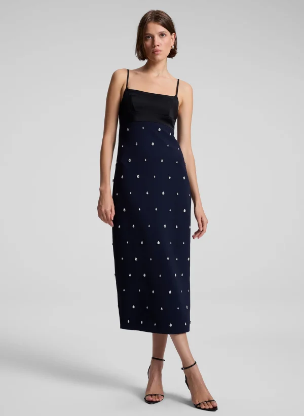 Women A.L.C. Dresses>Alana Embellished Midi Dress