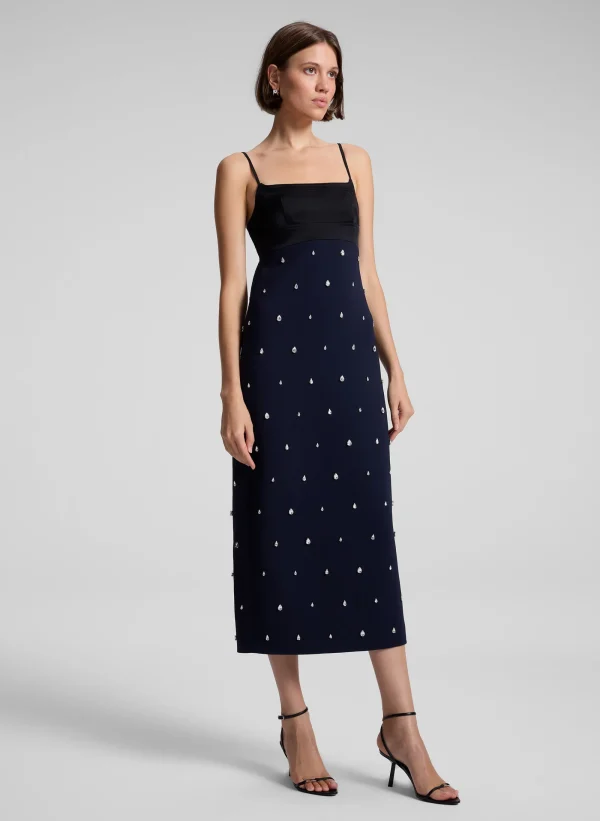 Women A.L.C. Dresses>Alana Embellished Midi Dress