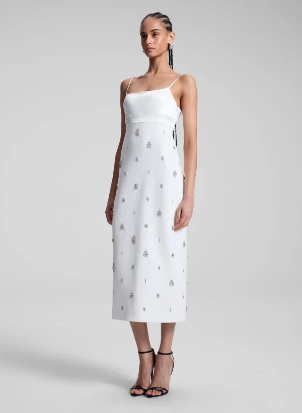 Women A.L.C. Dresses>Alana Embellished Midi Dress