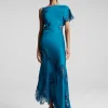 Women A.L.C. Dresses>Alessia Satin And Lace Maxi Dress
