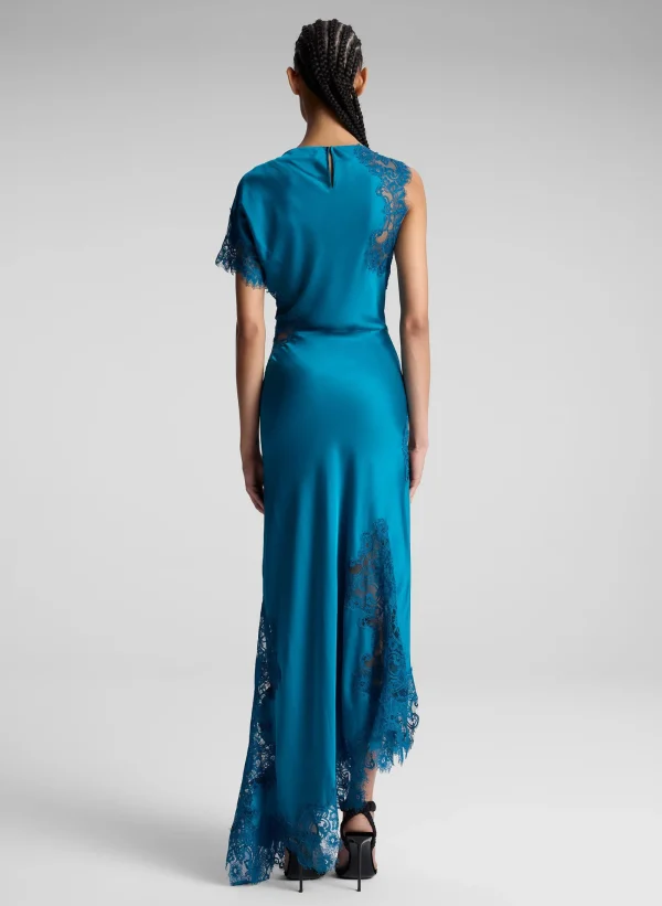 Women A.L.C. Dresses>Alessia Satin And Lace Maxi Dress