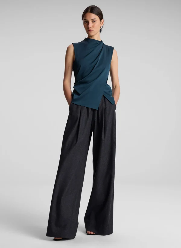 Women A.L.C. Tops>Amira Ruched Sleeveless Top