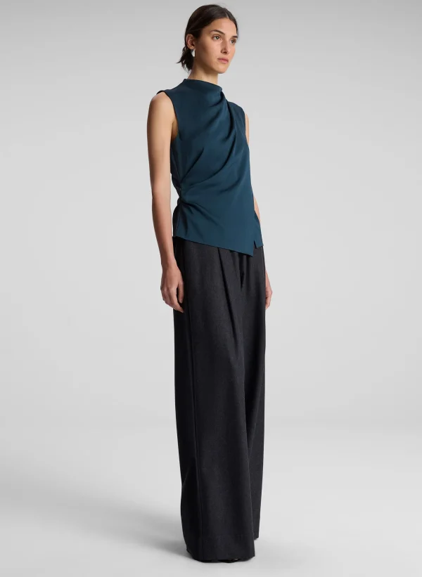 Women A.L.C. Tops>Amira Ruched Sleeveless Top