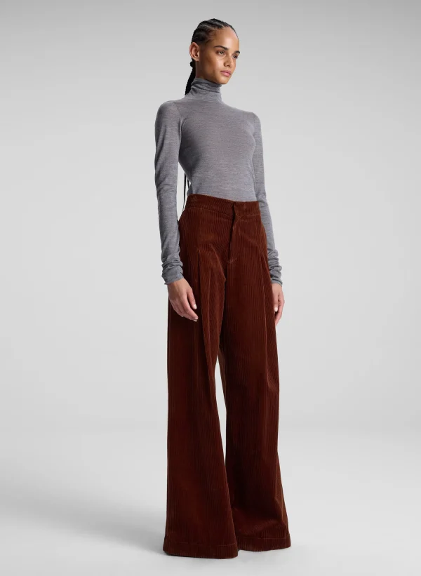 Women A.L.C. Bottoms>Andrew Wide Leg Corduroy Pant