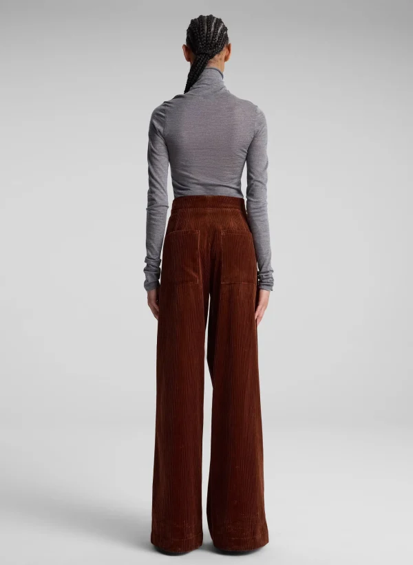 Women A.L.C. Bottoms>Andrew Wide Leg Corduroy Pant