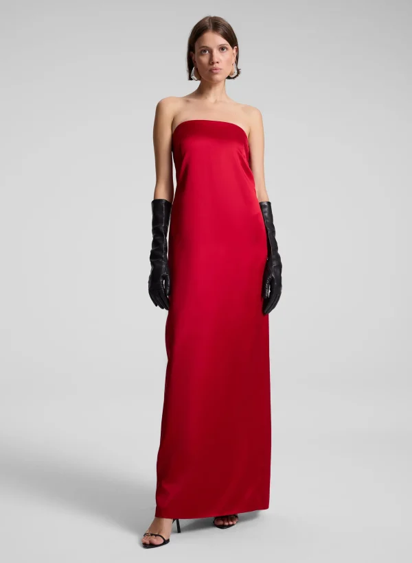 Women A.L.C. Dresses>Ani Strapless Satin Gown