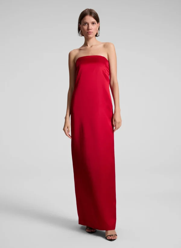 Women A.L.C. Dresses>Ani Strapless Satin Gown