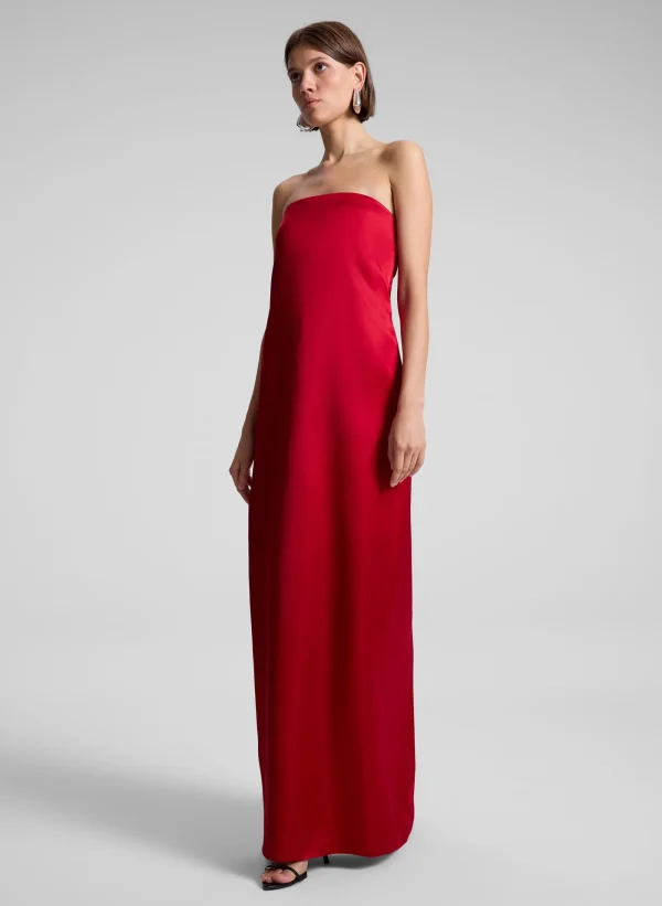 Women A.L.C. Dresses>Ani Strapless Satin Gown
