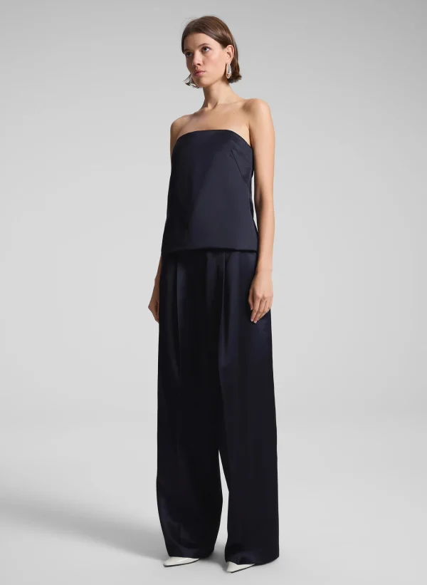 Women A.L.C. Tops>Ani Strapless Satin Top