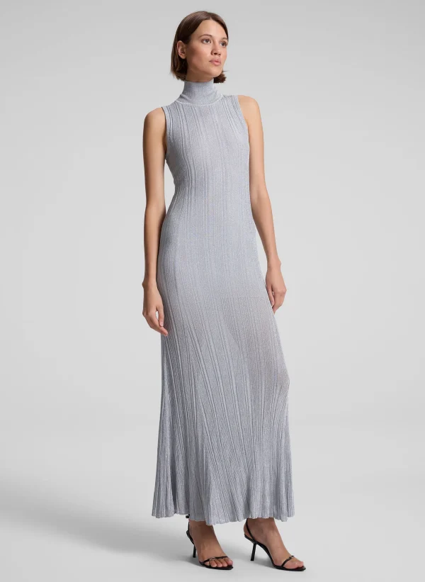 Women A.L.C. Dresses | Knitwear>Arden Metallic Knit Maxi Dress
