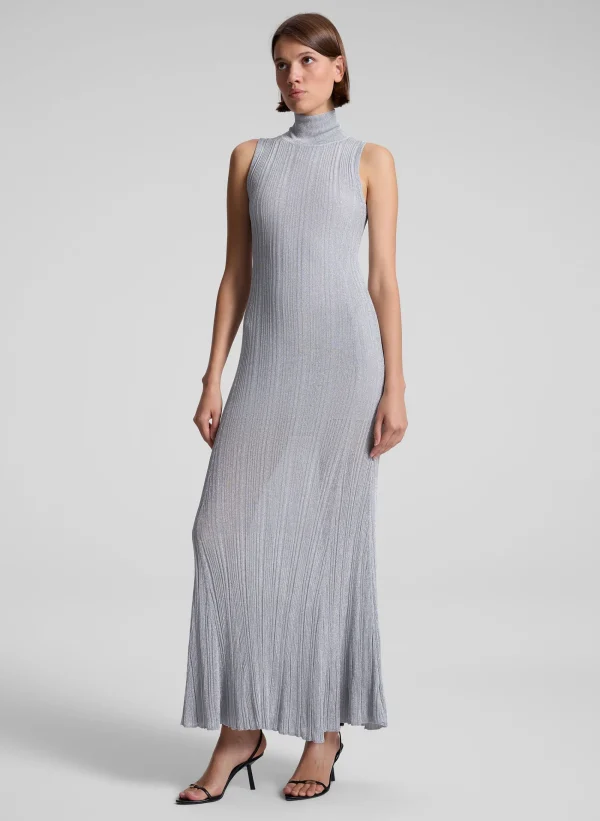 Women A.L.C. Dresses | Knitwear>Arden Metallic Knit Maxi Dress