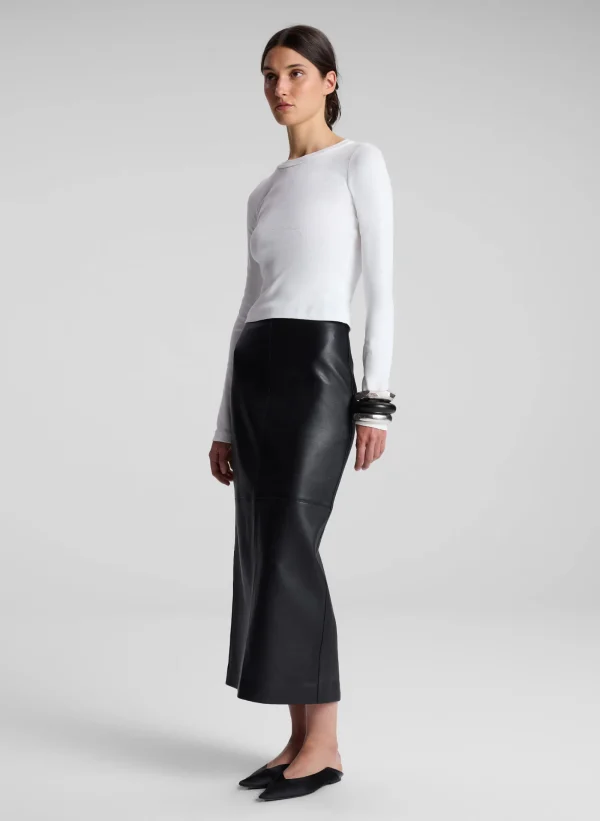 Women A.L.C. Tops | Tees & Tanks>Ari Cotton Rib Long Sleeve Tee