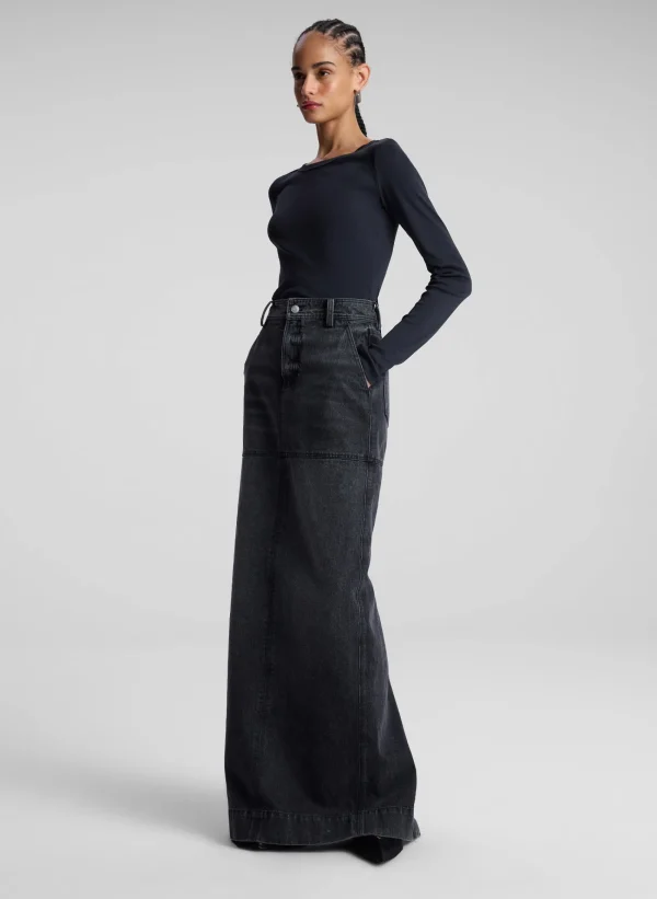 Women A.L.C. Tops | Tees & Tanks>Ari Cotton Rib Long Sleeve Tee