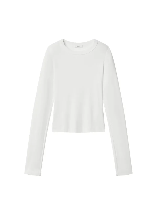Women A.L.C. Tops | Tees & Tanks>Ari Cotton Rib Long Sleeve Tee