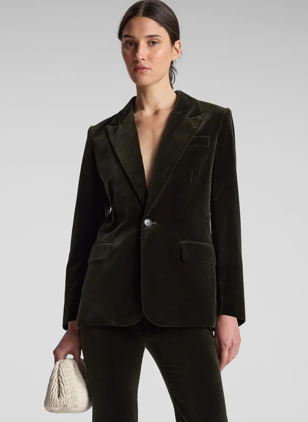 Women A.L.C. Jackets & Coats | Suits>Ben Velvet Tailored Jacket