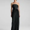 Women A.L.C. Dresses>Bianca Strapless Pleated Maxi Dress