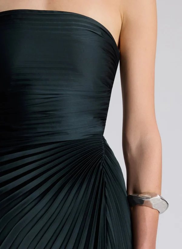 Women A.L.C. Dresses>Bianca Strapless Pleated Maxi Dress