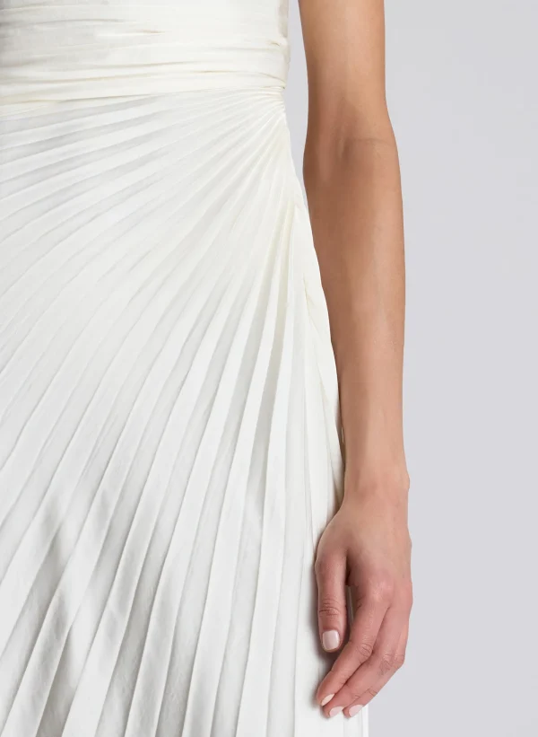 Women A.L.C. Dresses>Bianca Strapless Pleated Maxi Dress