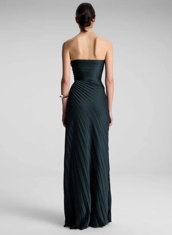 Women A.L.C. Dresses>Bianca Strapless Pleated Maxi Dress