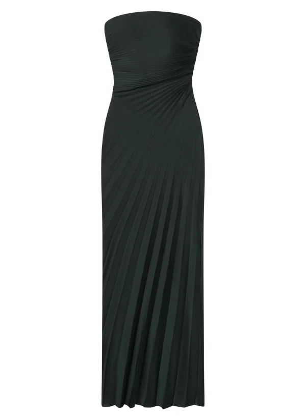 Women A.L.C. Dresses>Bianca Strapless Pleated Maxi Dress