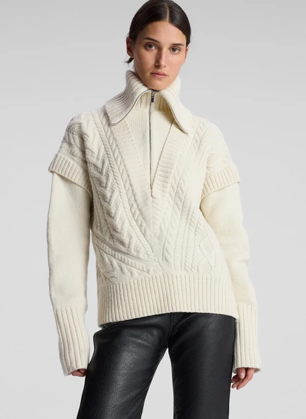 Women A.L.C. Tops | Sweaters>Callie Merino Cable Knit Sweater