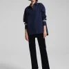 Women A.L.C. Tops>Calvin Embellished Sleeve Shirt