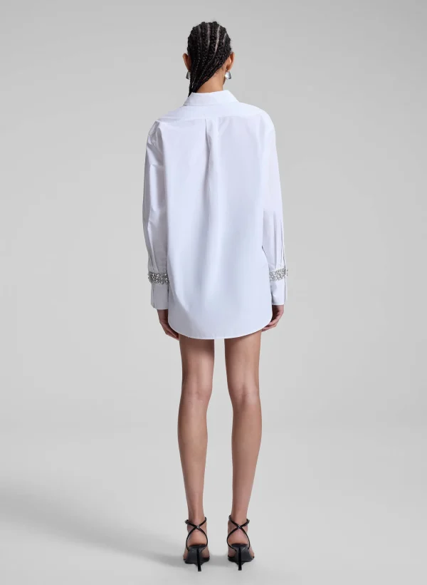 Women A.L.C. Tops | Suits>Calvin Embellished Sleeve Shirt