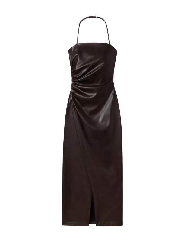 Women A.L.C. Dresses>Charlotte Vegan Leather Midi Dress