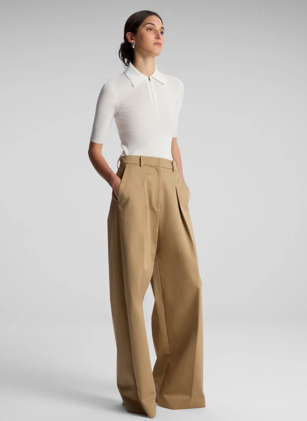 Women A.L.C. Tops>Cooper Fine Cotton Ribbed Top