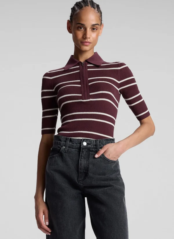Women A.L.C. Tops>Cooper Fine Cotton Ribbed Top