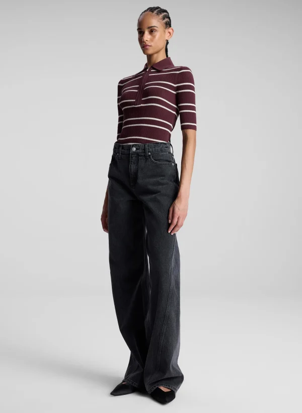 Women A.L.C. Tops>Cooper Fine Cotton Ribbed Top