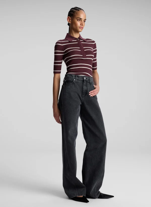 Women A.L.C. Tops>Cooper Fine Cotton Ribbed Top