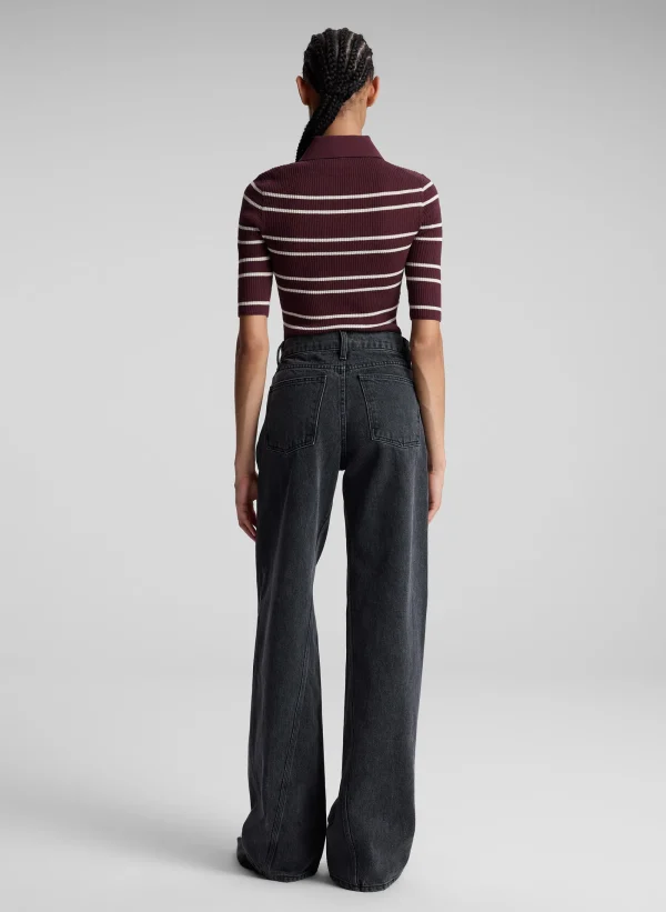 Women A.L.C. Tops>Cooper Fine Cotton Ribbed Top