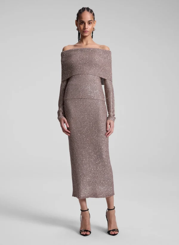 Women A.L.C. Knitwear | Bottoms>Dana Metallic Knit Midi Skirt
