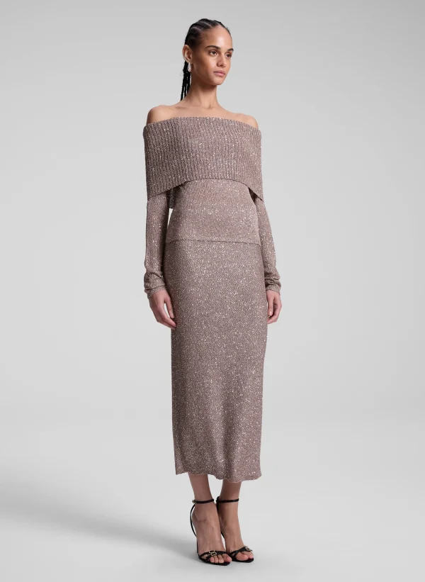 Women A.L.C. Knitwear | Bottoms>Dana Metallic Knit Midi Skirt