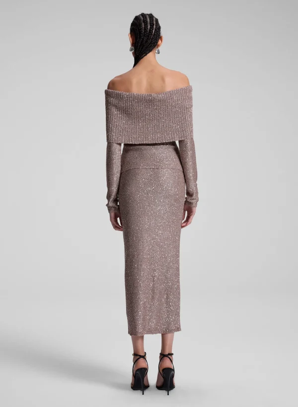 Women A.L.C. Knitwear | Bottoms>Dana Metallic Knit Midi Skirt