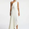 Women A.L.C. Dresses>Delfina Satin Pleated Dress