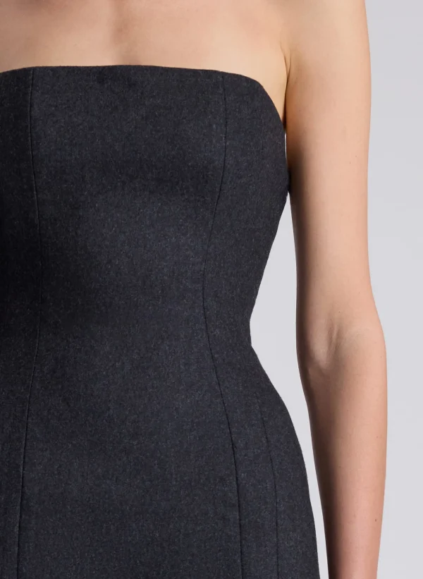Women A.L.C. Dresses>Elizabeth Wool Cashmere Strapless Midi Dress