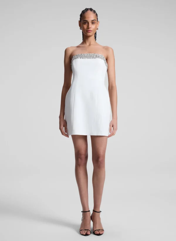 Women A.L.C. Dresses>Elsie Embellished Trim Strapless Mini Dress