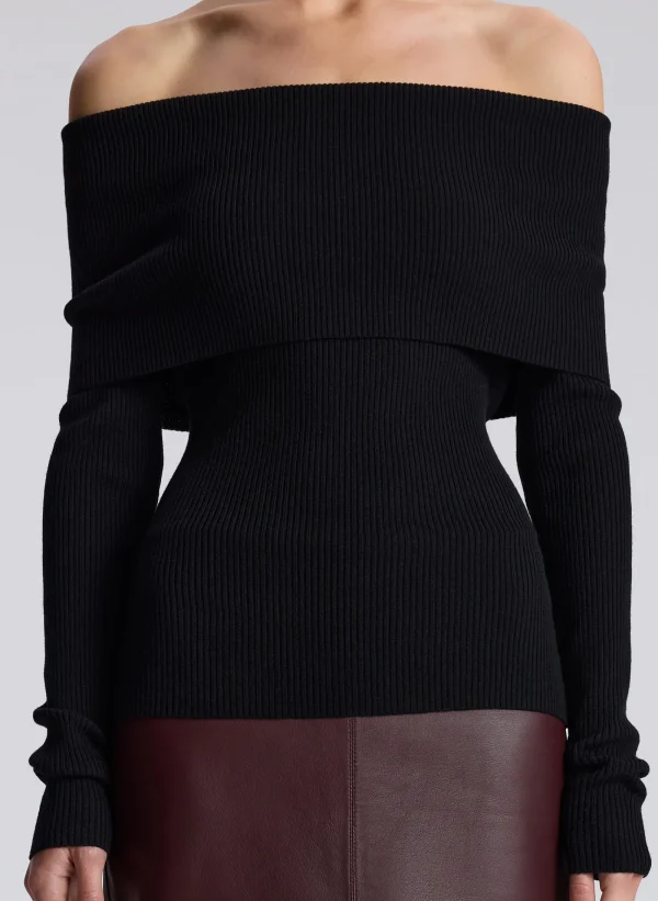 Women A.L.C. Tops | Knitwear>Evelyn Merino Off Shoulder Top