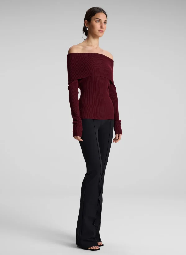 Women A.L.C. Tops | Knitwear>Evelyn Merino Off Shoulder Top