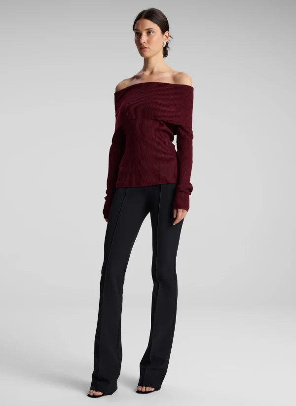 Women A.L.C. Tops | Knitwear>Evelyn Merino Off Shoulder Top
