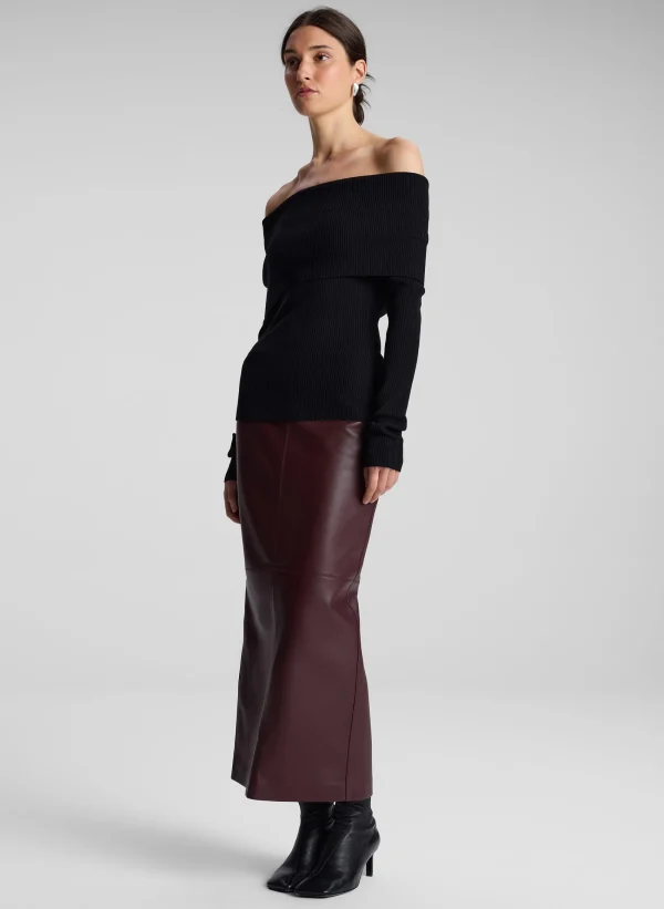 Women A.L.C. Tops | Knitwear>Evelyn Merino Off Shoulder Top