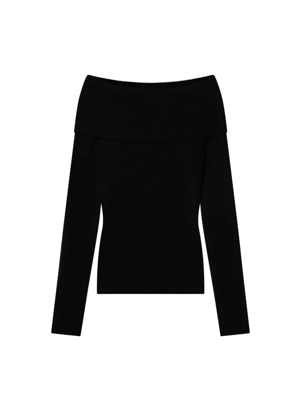 Women A.L.C. Tops | Knitwear>Evelyn Merino Off Shoulder Top