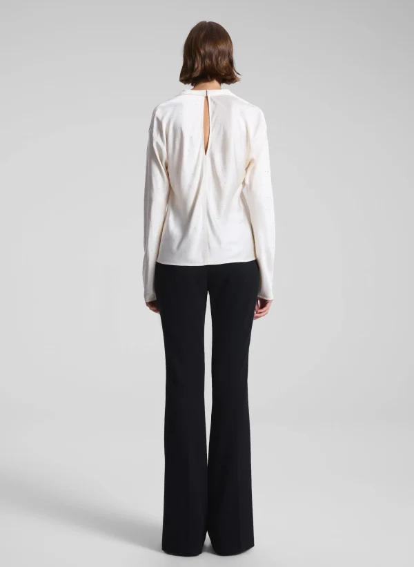 Women A.L.C. Tops>Georgia Embellished Satin Top