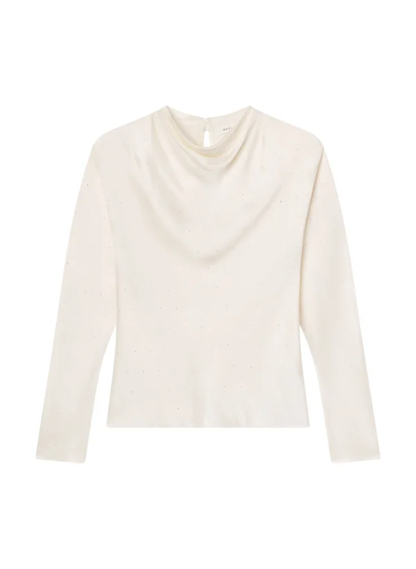 Women A.L.C. Tops>Georgia Embellished Satin Top