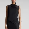 Women A.L.C. Tops>Gracie Satin And Lace Sleeveless Top