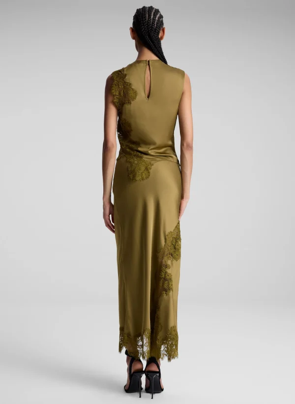 Women A.L.C. Tops>Gracie Satin And Lace Sleeveless Top