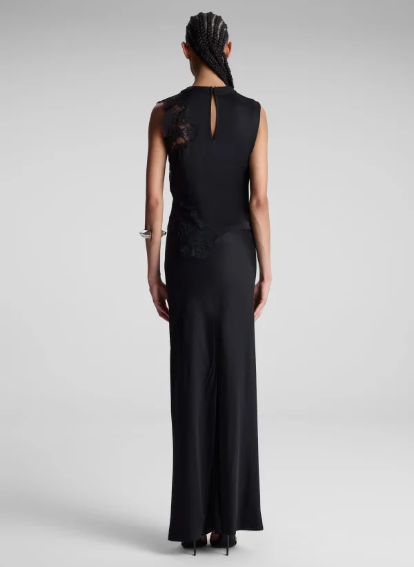 Women A.L.C. Tops>Gracie Satin And Lace Sleeveless Top